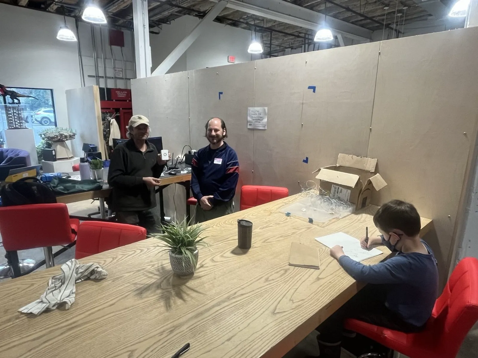 Working on the FarmBox design with Dorn, Craig, and Coleman