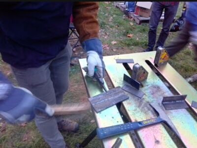 Hands-on work with metal pieces